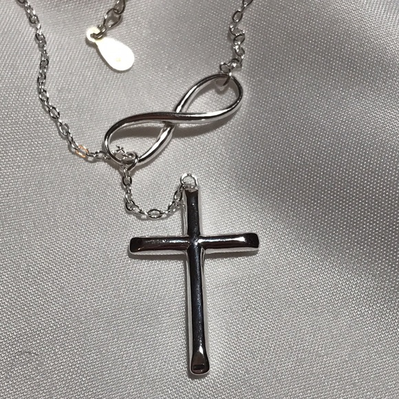 🌹Sterling Silver Cross & Infinity symbol - Picture 1 of 8